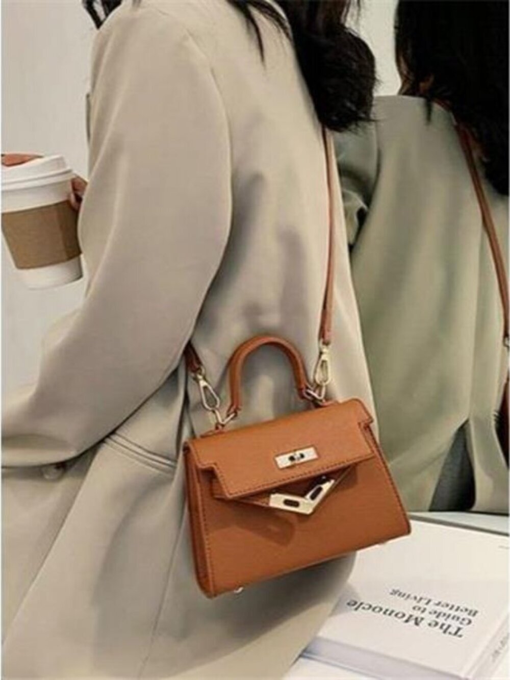 Adjustable Strap Flap Crossbody Bag